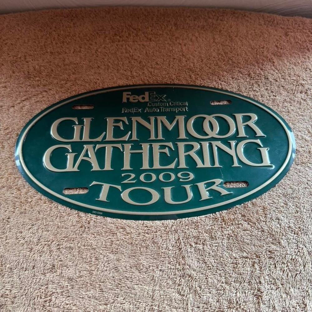 Glenmoor Gathering 2009 Tour Plaque/License Plate- Discontinued 2012